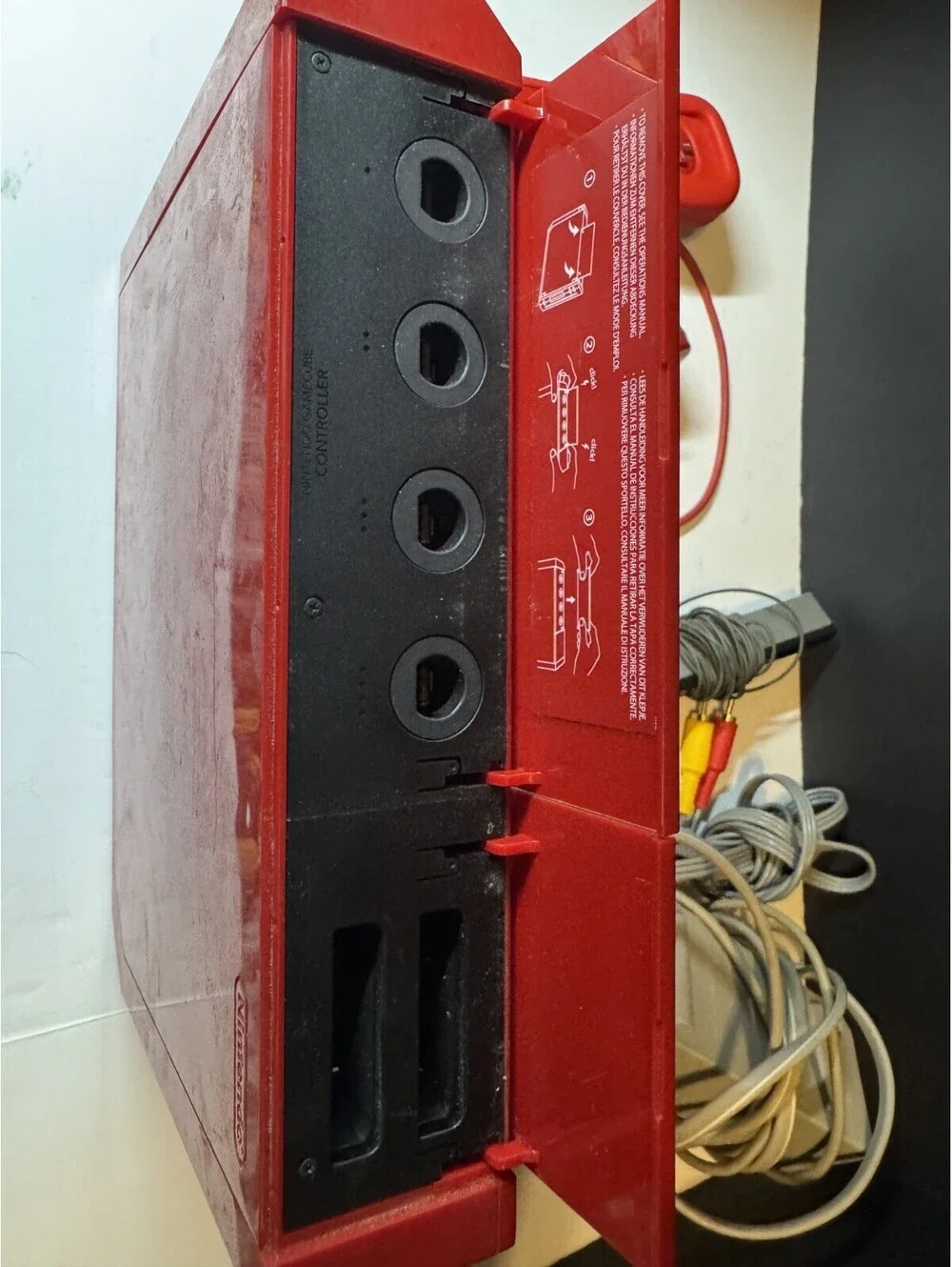 Nintendo Wii Console RVL-001 Red 25th Anniversary Console Works - Remote Doesn't